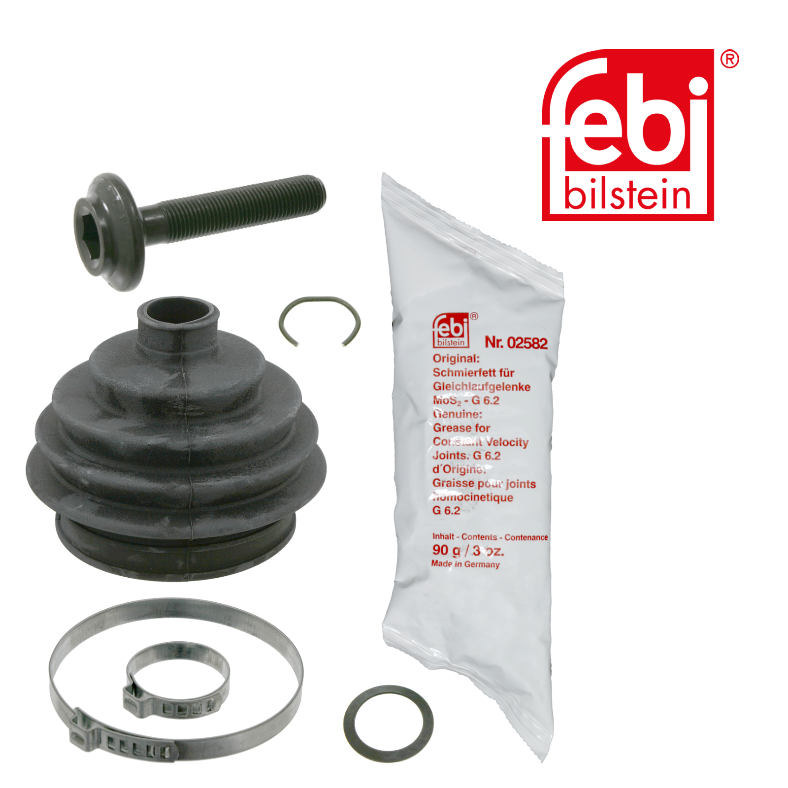 Febi Drive Shaft Bellow Kit Front Rubber 03633