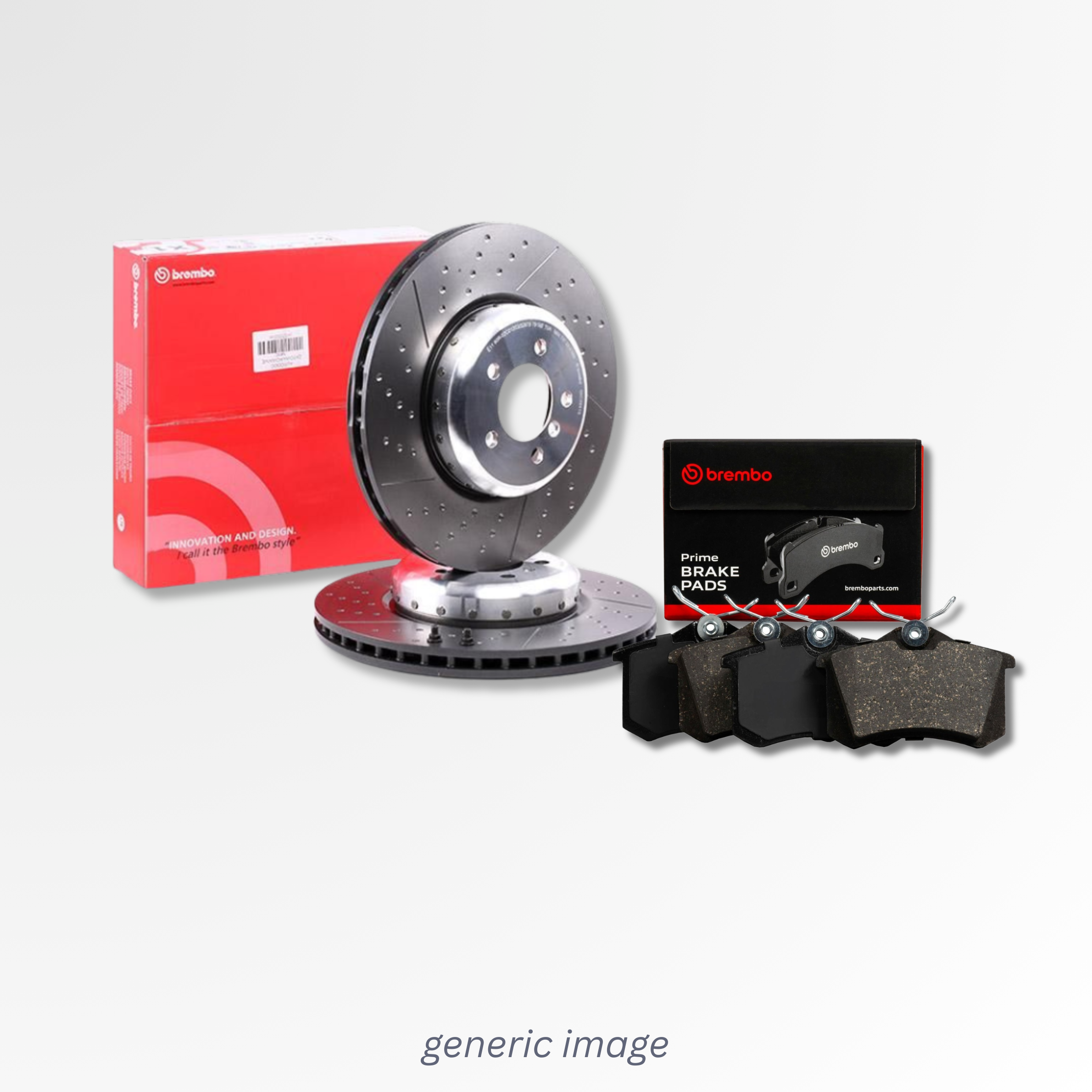 Brembo Rear Brake Slotted Discs & Pads fits Audi A1 2010-2015 1.2 1.4 1.6 2.0