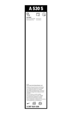 Bosch Aerotwin Wiper Blade Set 500mm + 475mm — A530S fits Mini Mini Countryman