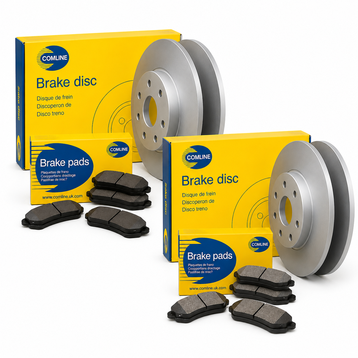 Comline Front & Rear Brake Discs & Pads fits Citroën C4 Cactus 2014-2018 1.2 1.6
