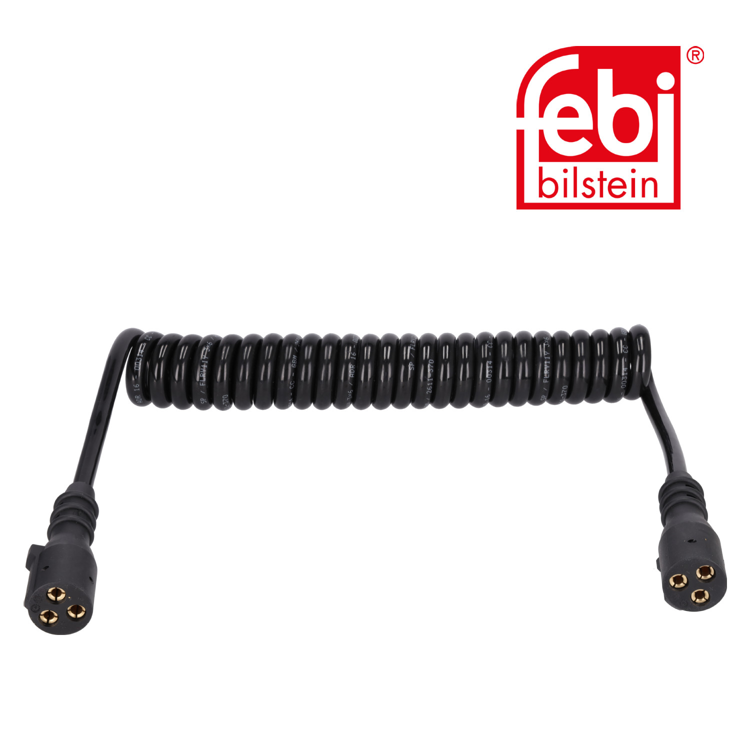 Febi Coiled Cable 3 Connectors 24V PU (Polyurethane) 44652
