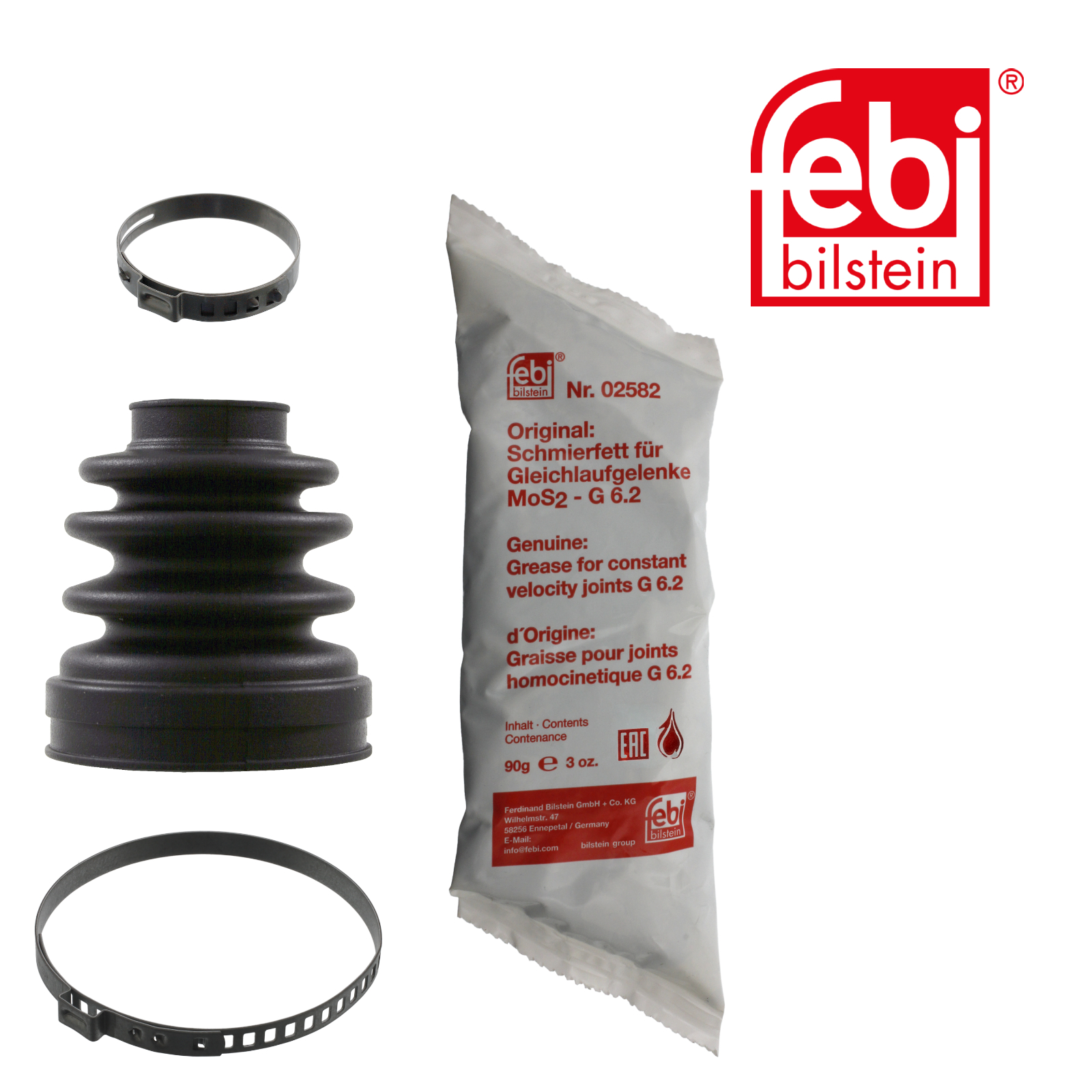 Febi Drive Shaft Bellow Kit Front Rubber 22017