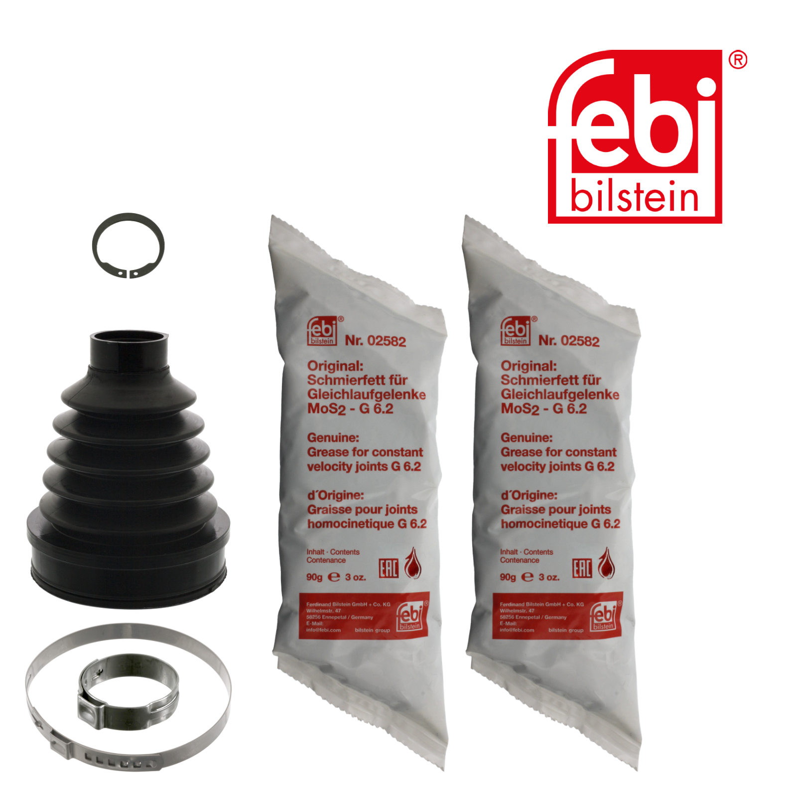 Febi Drive Shaft Bellow Kit Front Thermoplast 49892