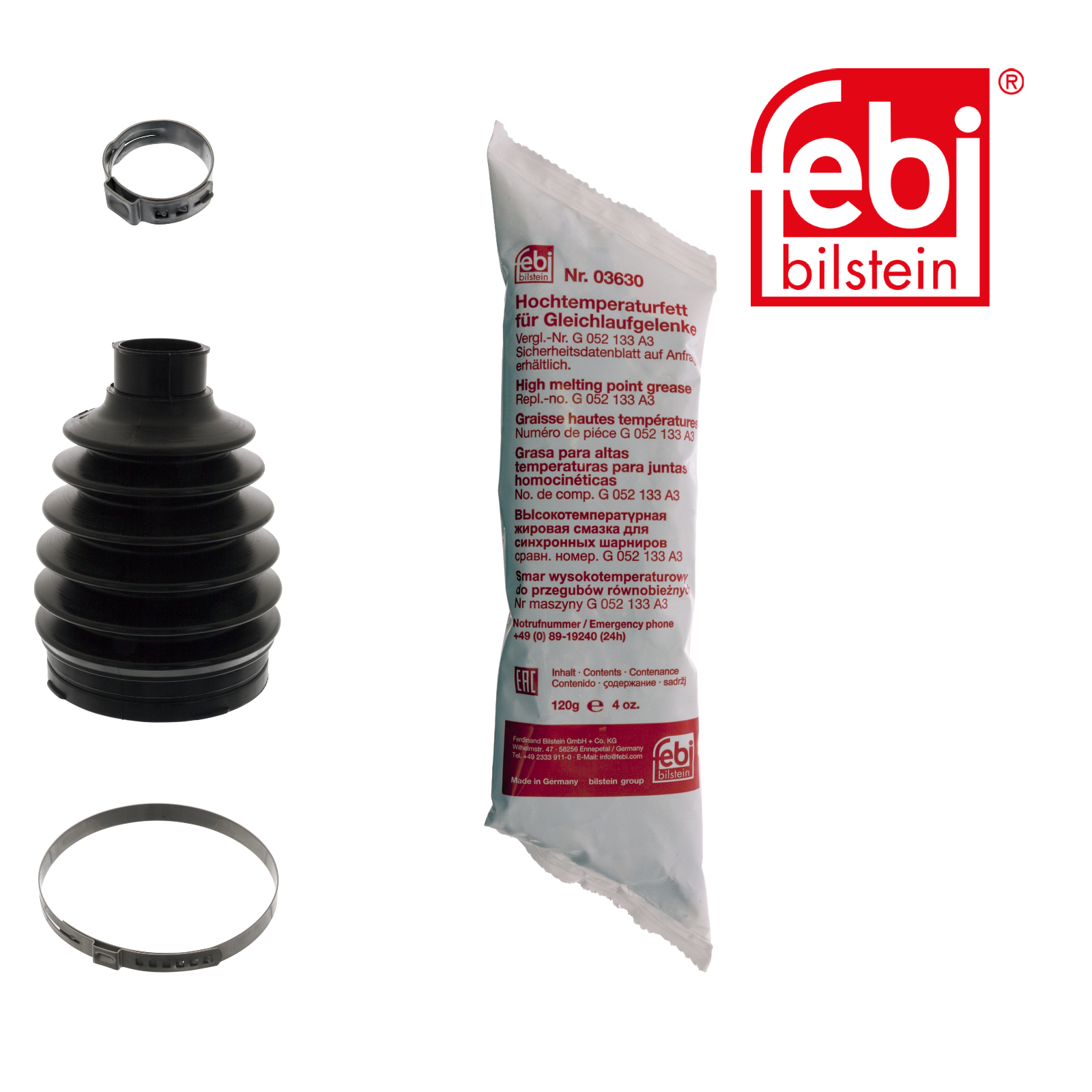 Febi Drive Shaft Bellow Kit Front Thermoplast 100045