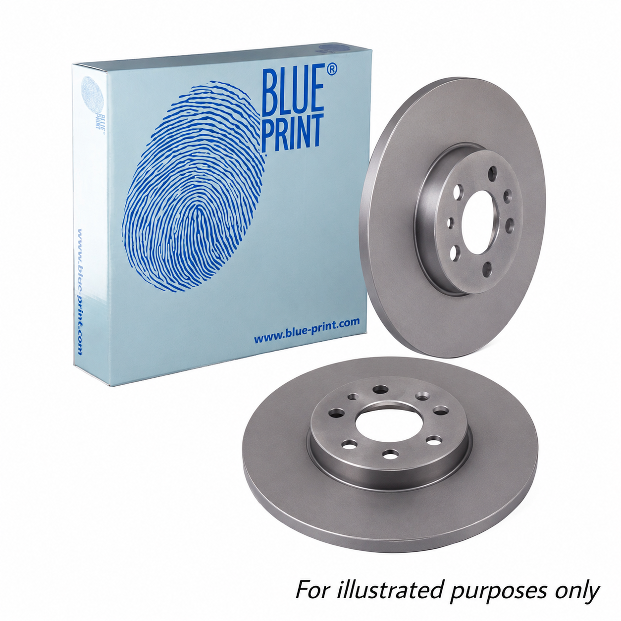 Blue Print 2 x Solid Rear Brake Discs ADM543126
