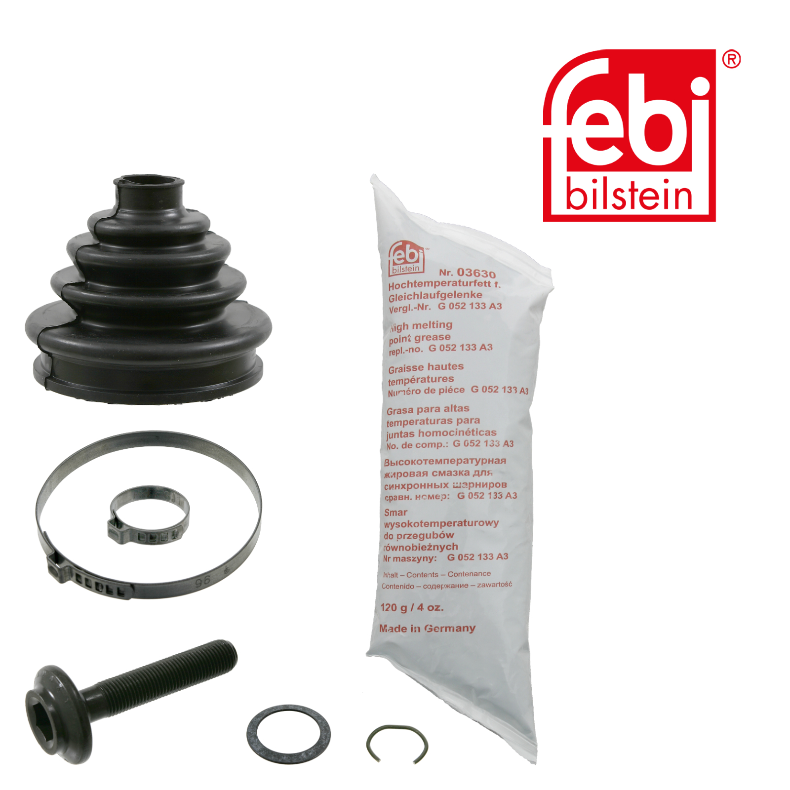 Febi Drive Shaft Bellow Kit Front Right Rubber 02409