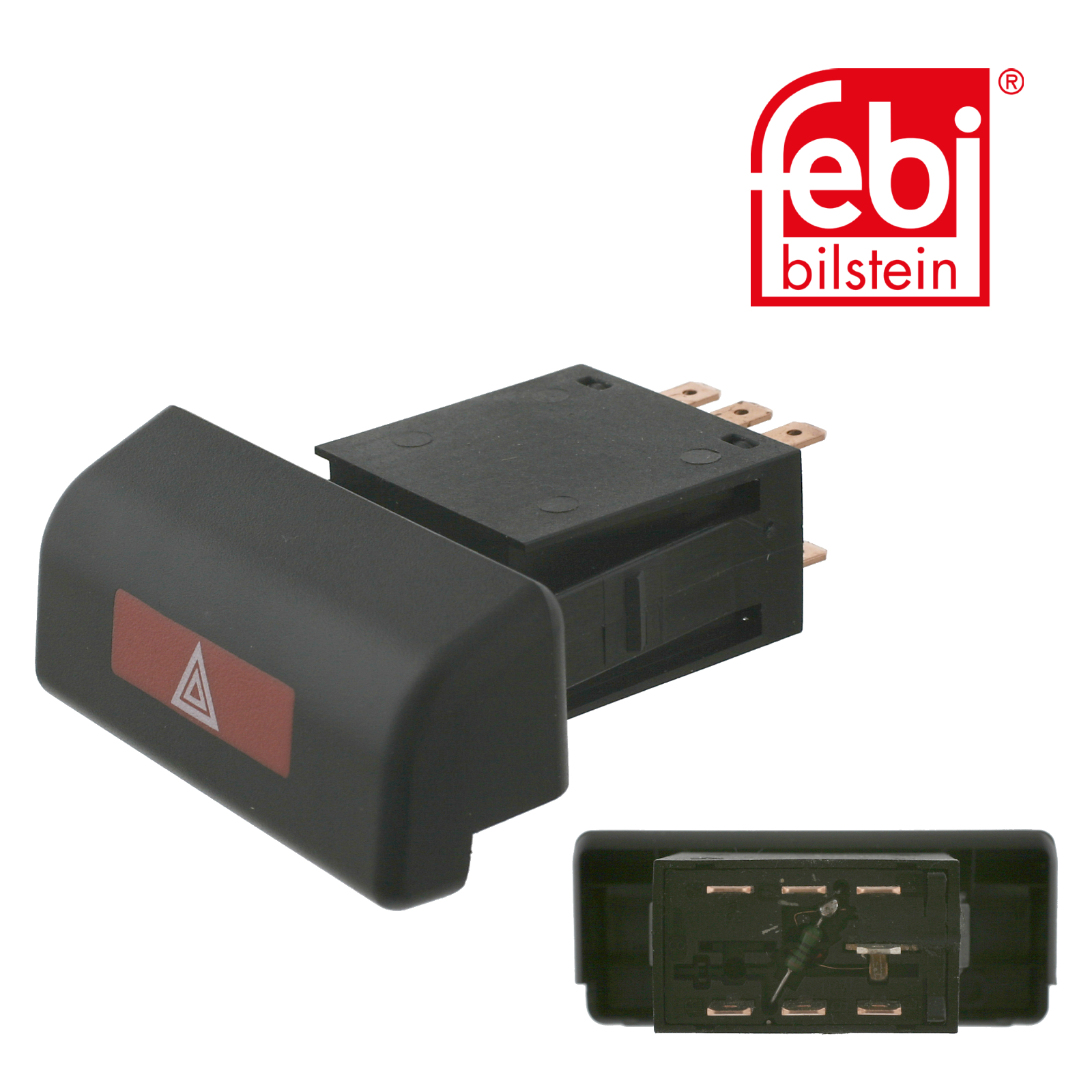 Febi Hazard Warning Light Switch Dashboard 7 Connectors Plasti 01560
