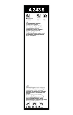 Bosch Aerotwin Wiper Blade Set 600mm + 550mm — A243S fits Mercedes-Benz AMG GT