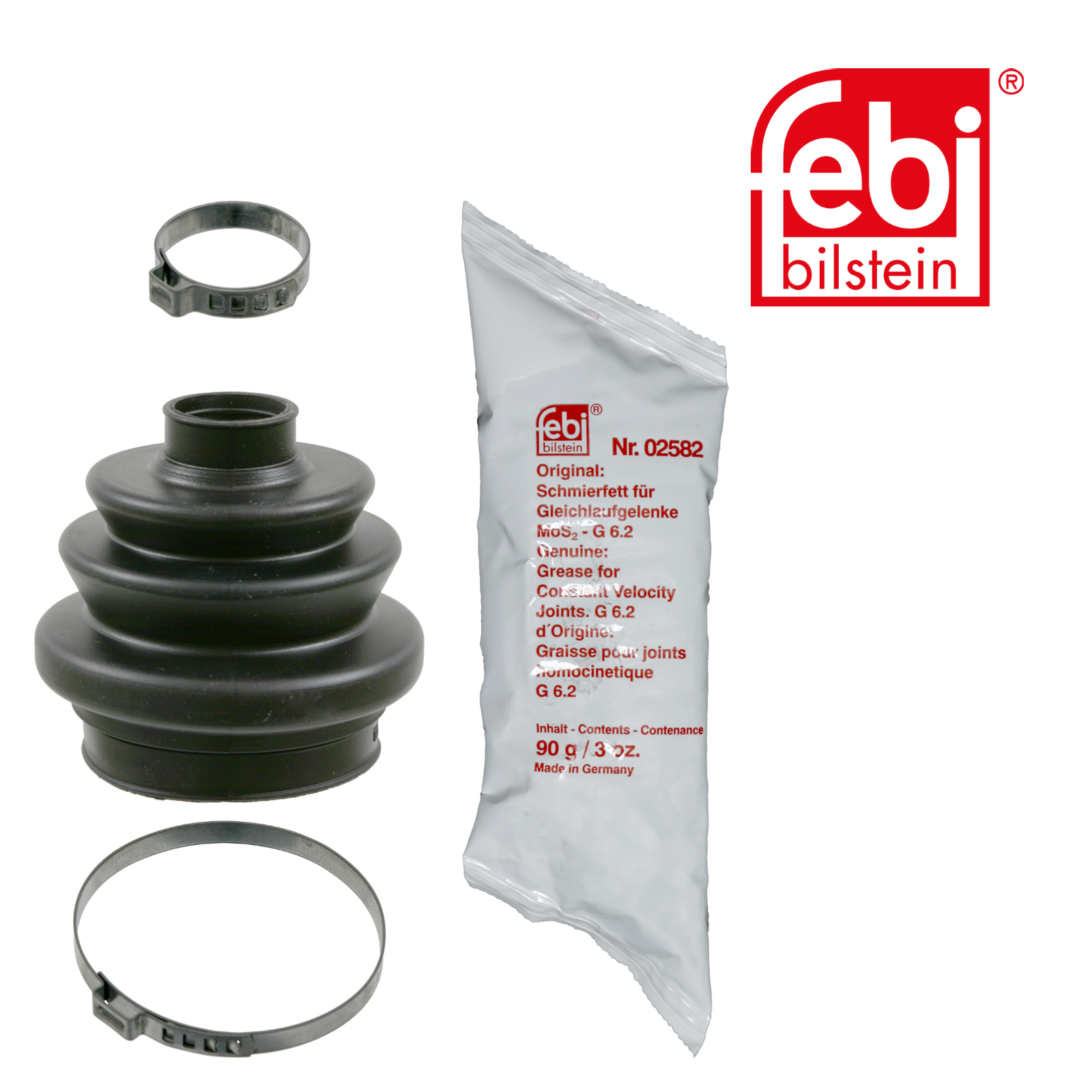Febi Drive Shaft Bellow Kit transmission sided Rubber 03311