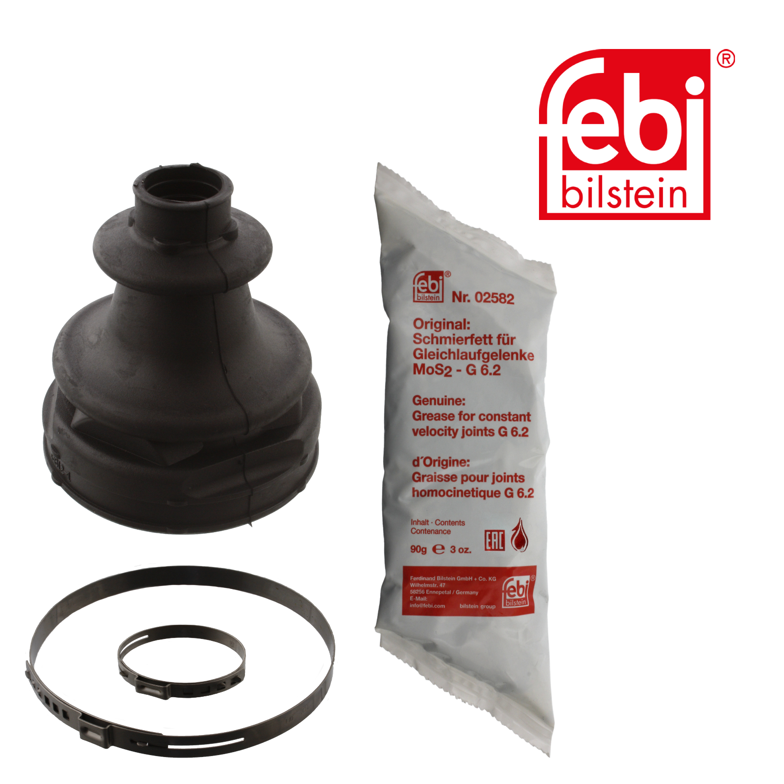 Febi Drive Shaft Bellow Kit transmission sided Rubber 23189