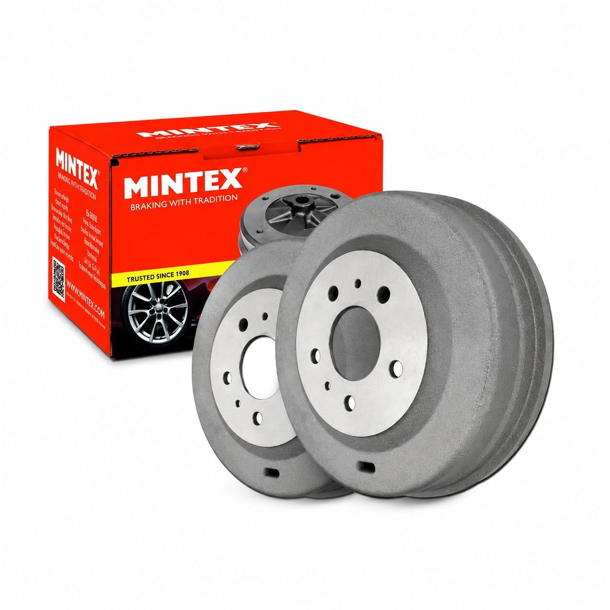 Mintex 2 x Brake Drums fits Toyota Yaris 2020 on 1.0 1.5