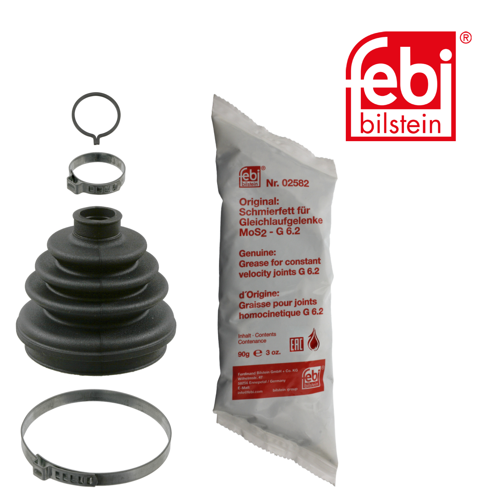 Febi Drive Shaft Bellow Kit Wheel Side Rubber 02581