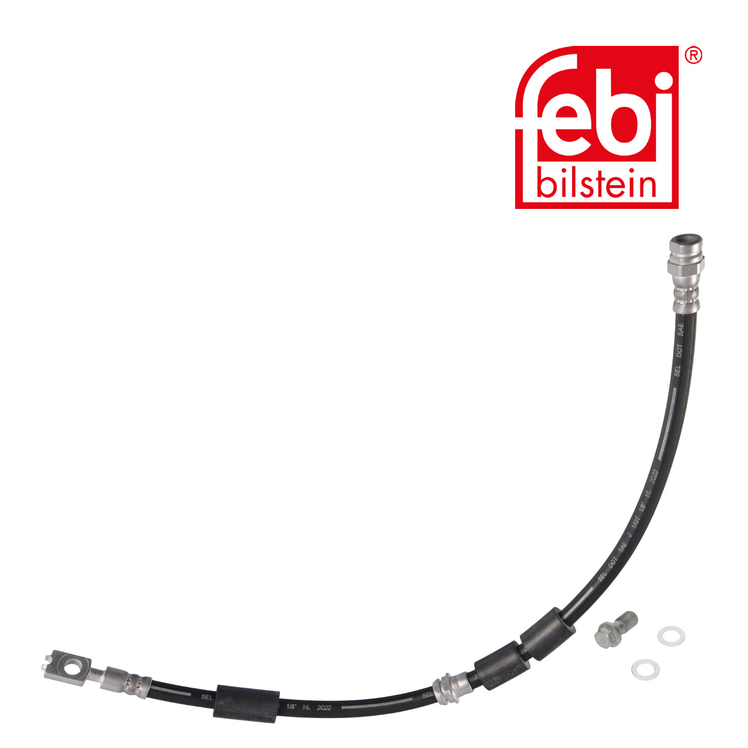 Febi Brake Hydraulic Hose Line Front Right 30375