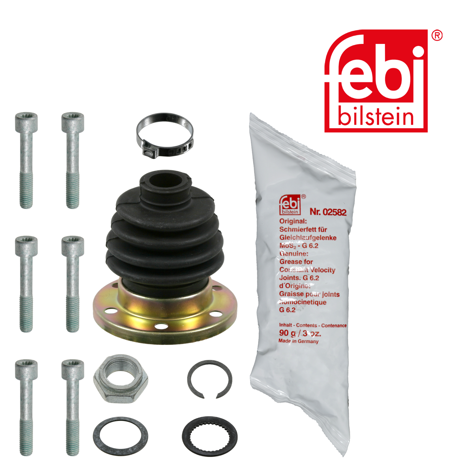 Febi Drive Shaft Bellow Kit Front Rubber 08304
