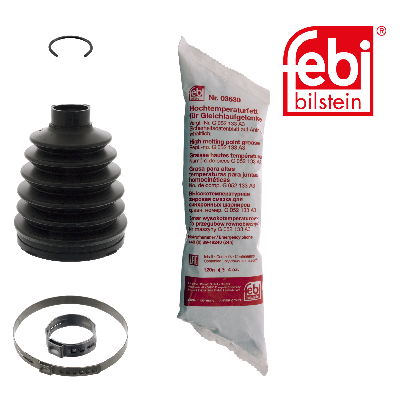 Febi Drive Shaft Bellow Kit Front Thermoplast 100042