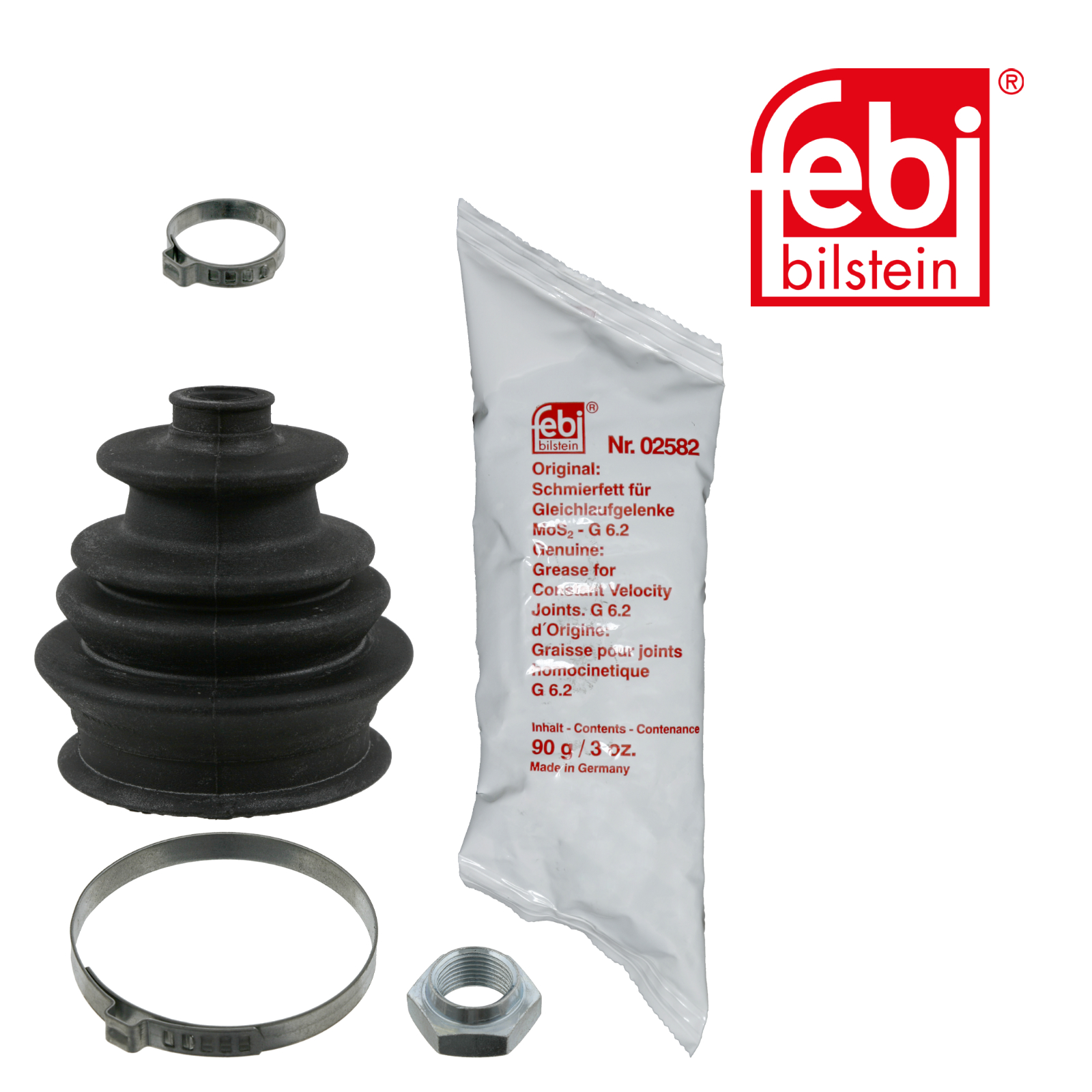 Febi Drive Shaft Bellow Kit Wheel Side Rubber 08302