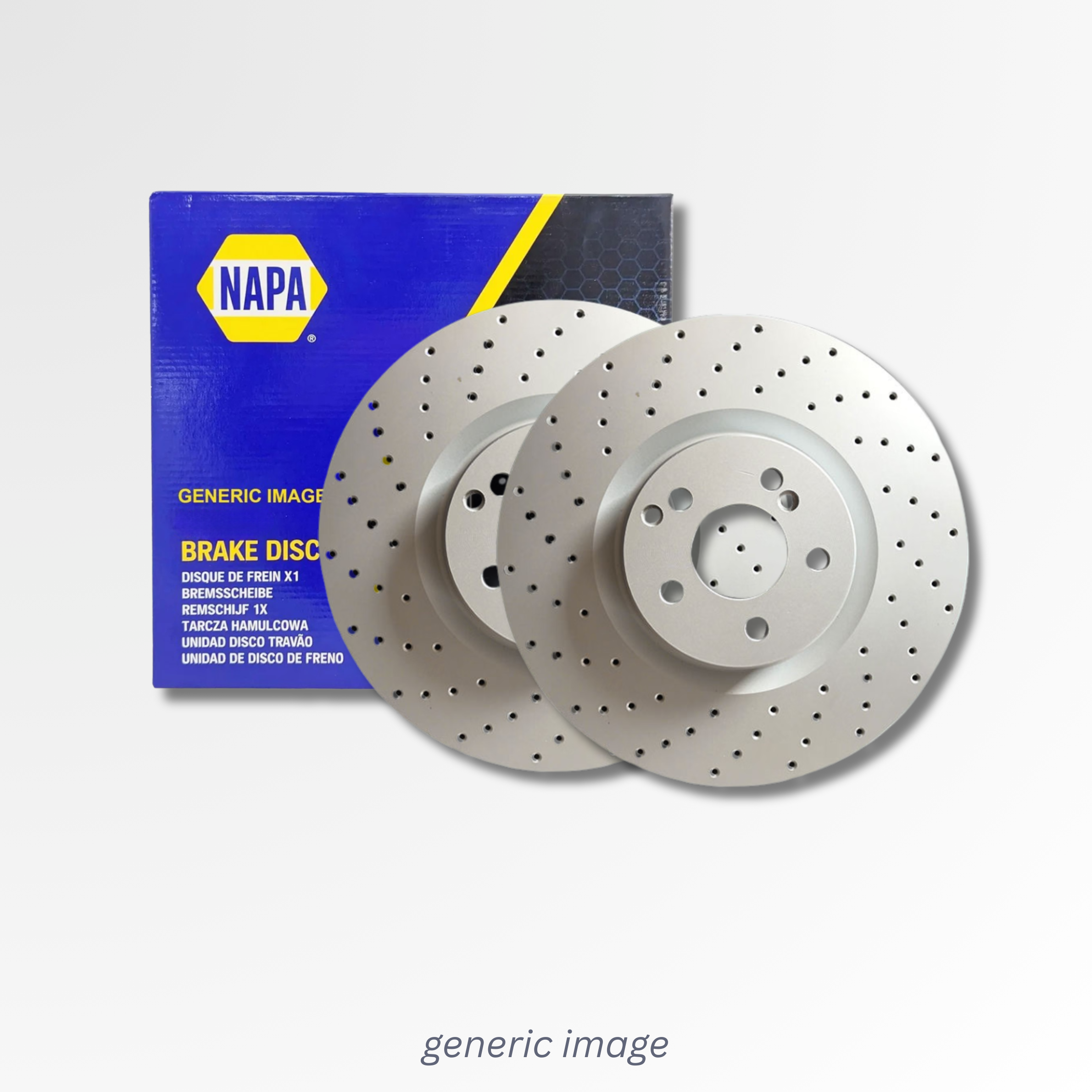 NAPA 2 x Perforated/Vented Brake Discs fits Mercedes-Benz S-Class 1998-2006