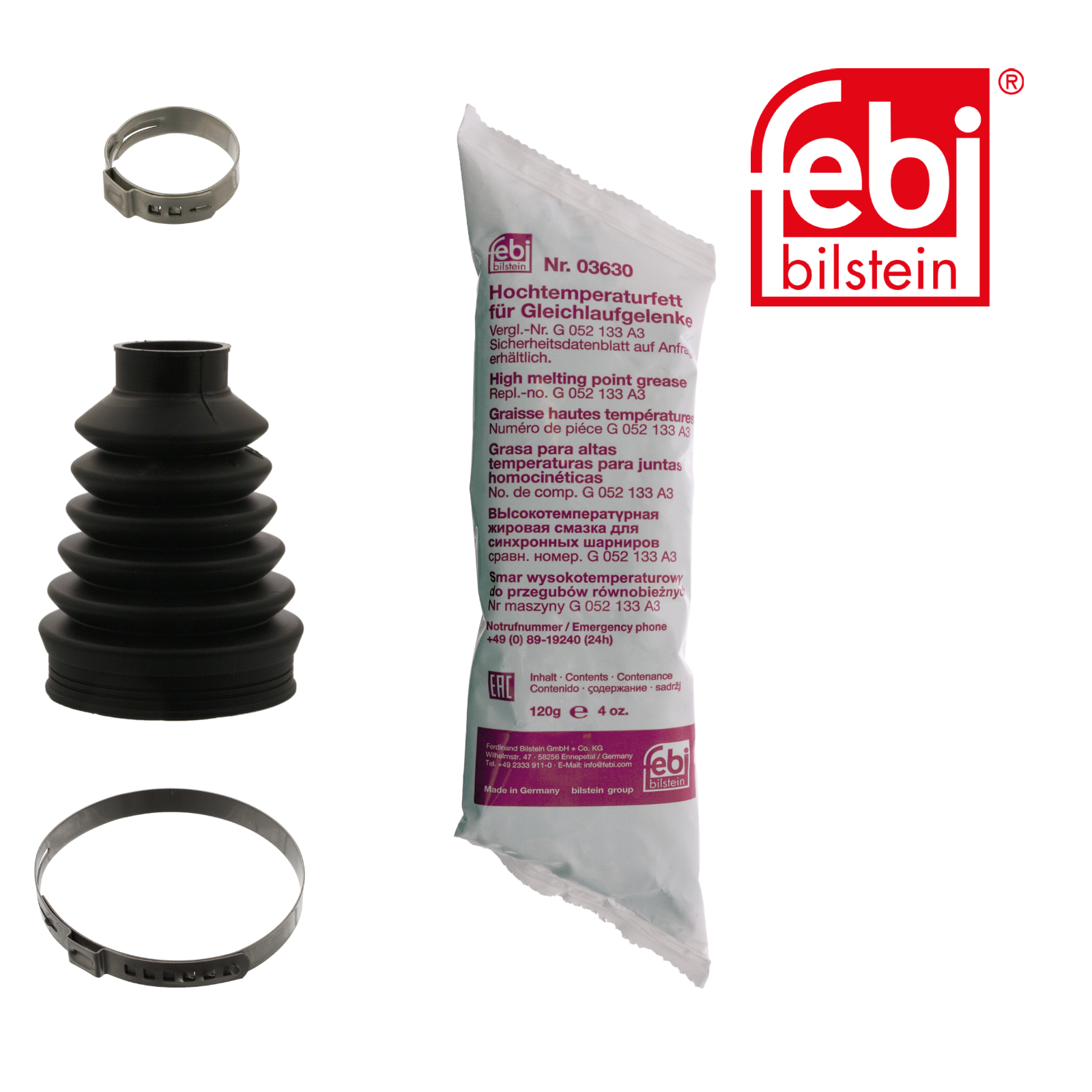 Febi Drive Shaft Bellow Kit Front Thermoplast 38349