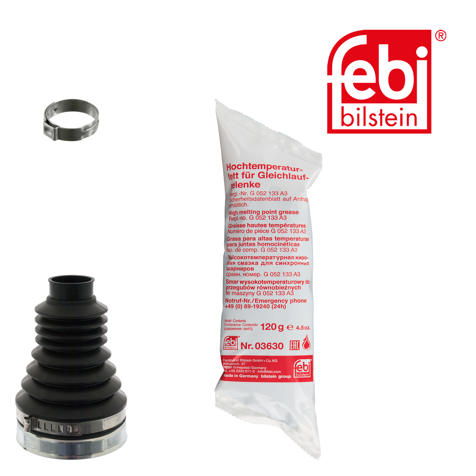 Febi Drive Shaft Bellow Kit Front Thermoplast 101855