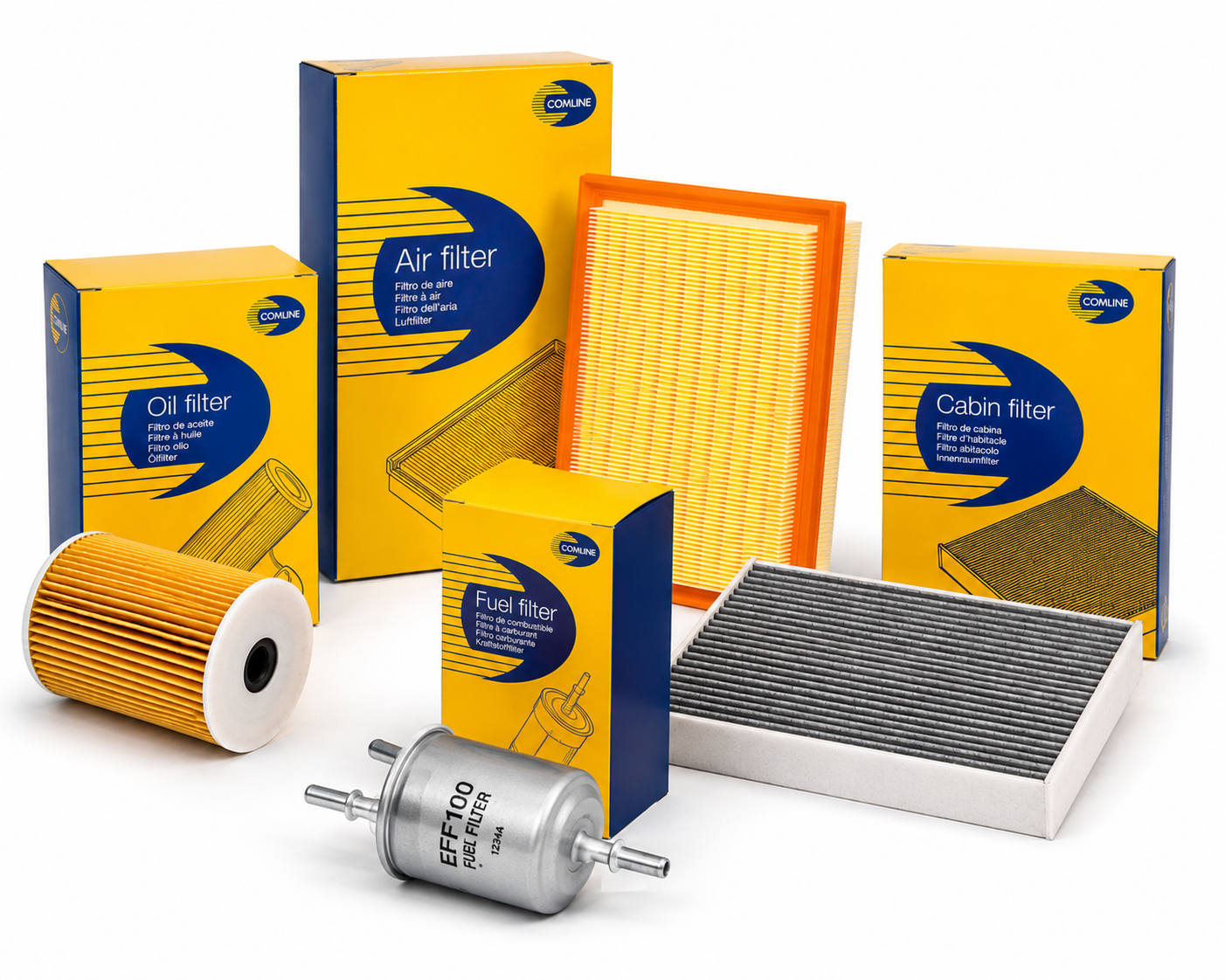 Comline Full Service Kit with Air, Oil, Fuel & Cabin Filters fits BMW 5