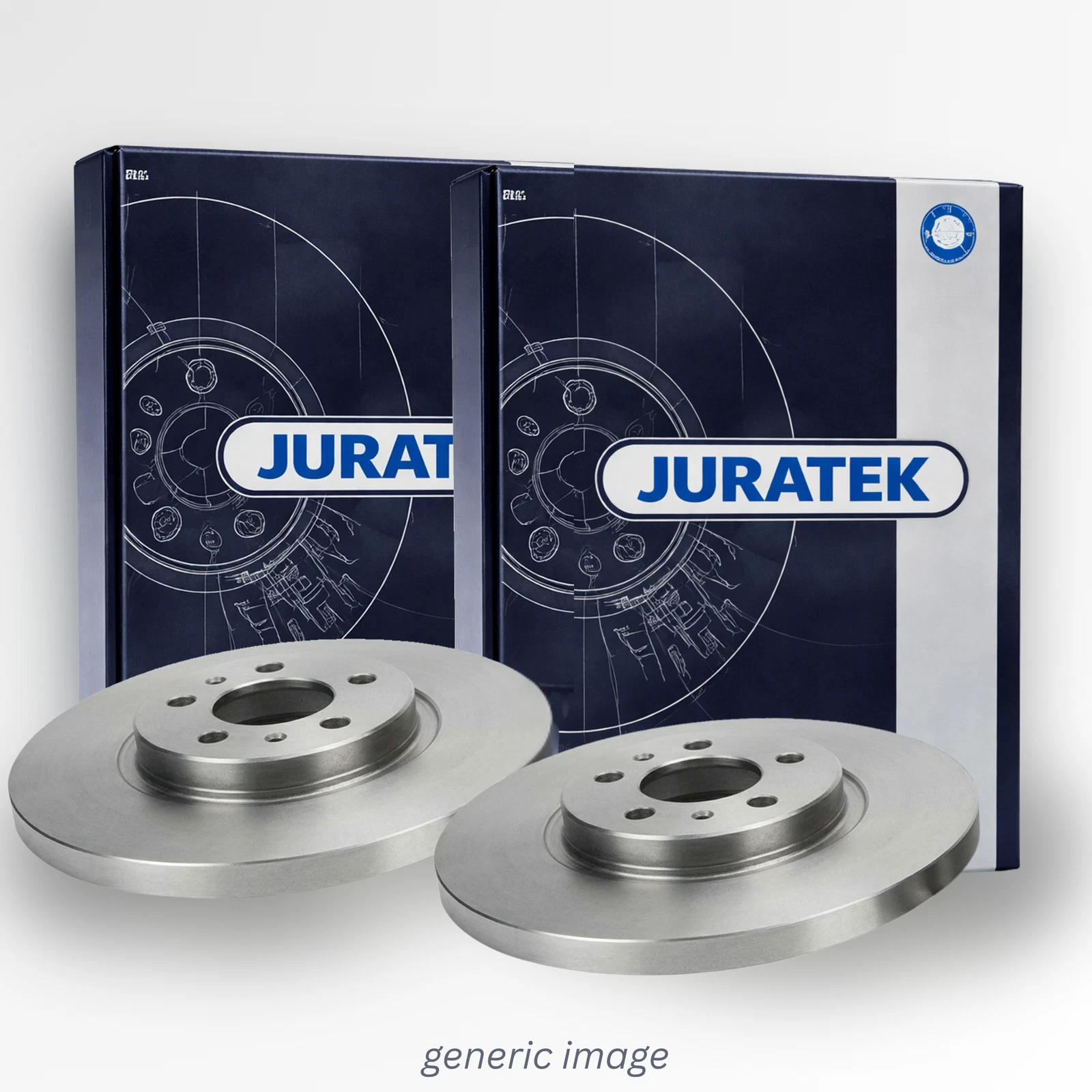 Juratek 2 x Solid Brake Discs fits Ford Puma 2019-2020 1.0 1.5