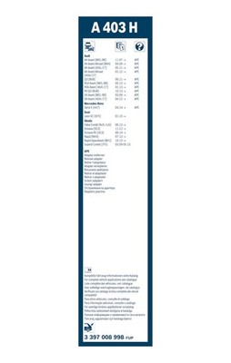 Bosch Aerotwin Wiper Blade 400mm — A403H fits Audi A4 Allroad B8 2009-2016