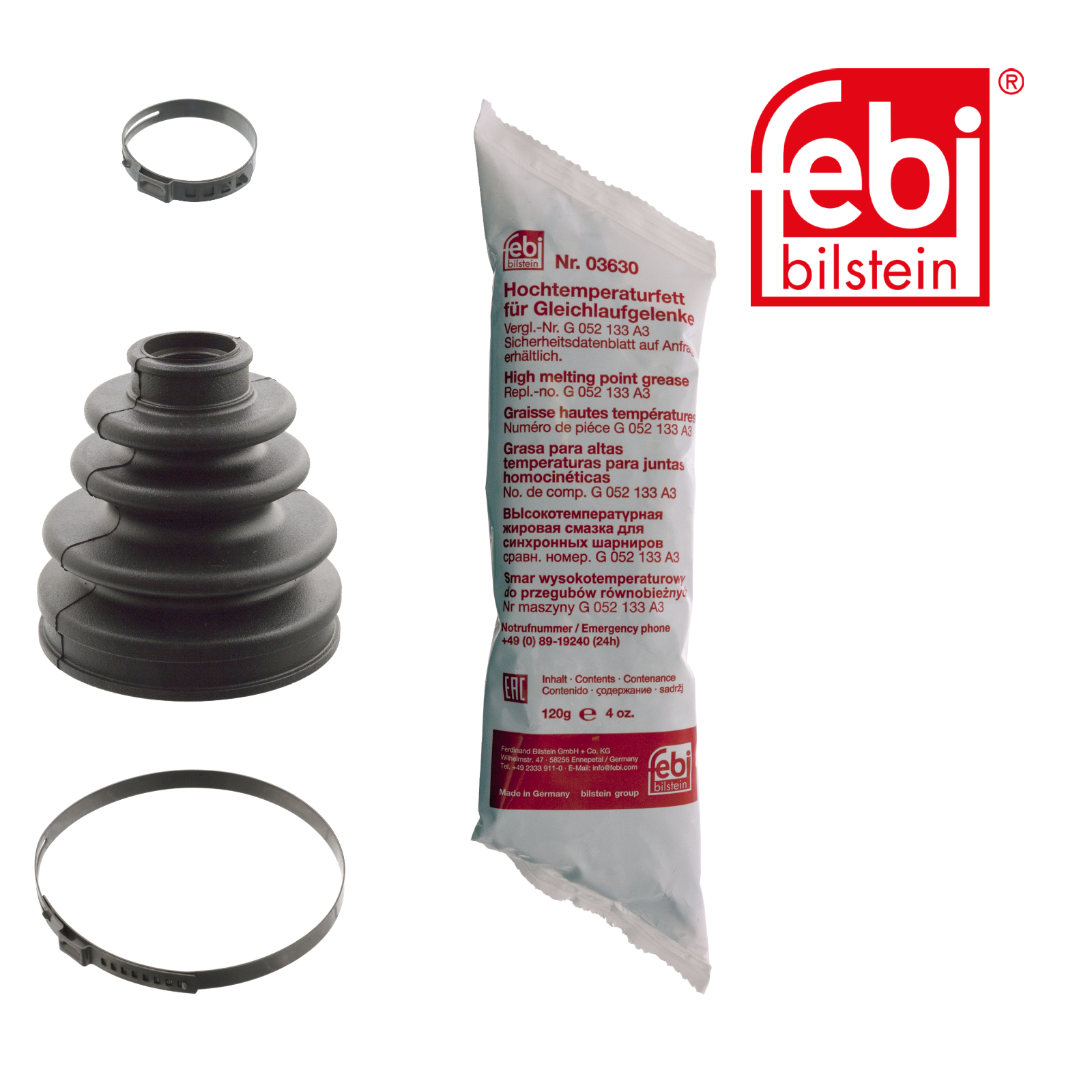 Febi Drive Shaft Bellow Kit Front Rubber 102382