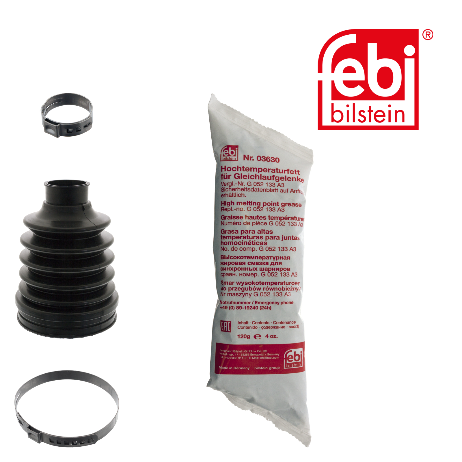 Febi Drive Shaft Bellow Kit Front Right Thermoplast 100190