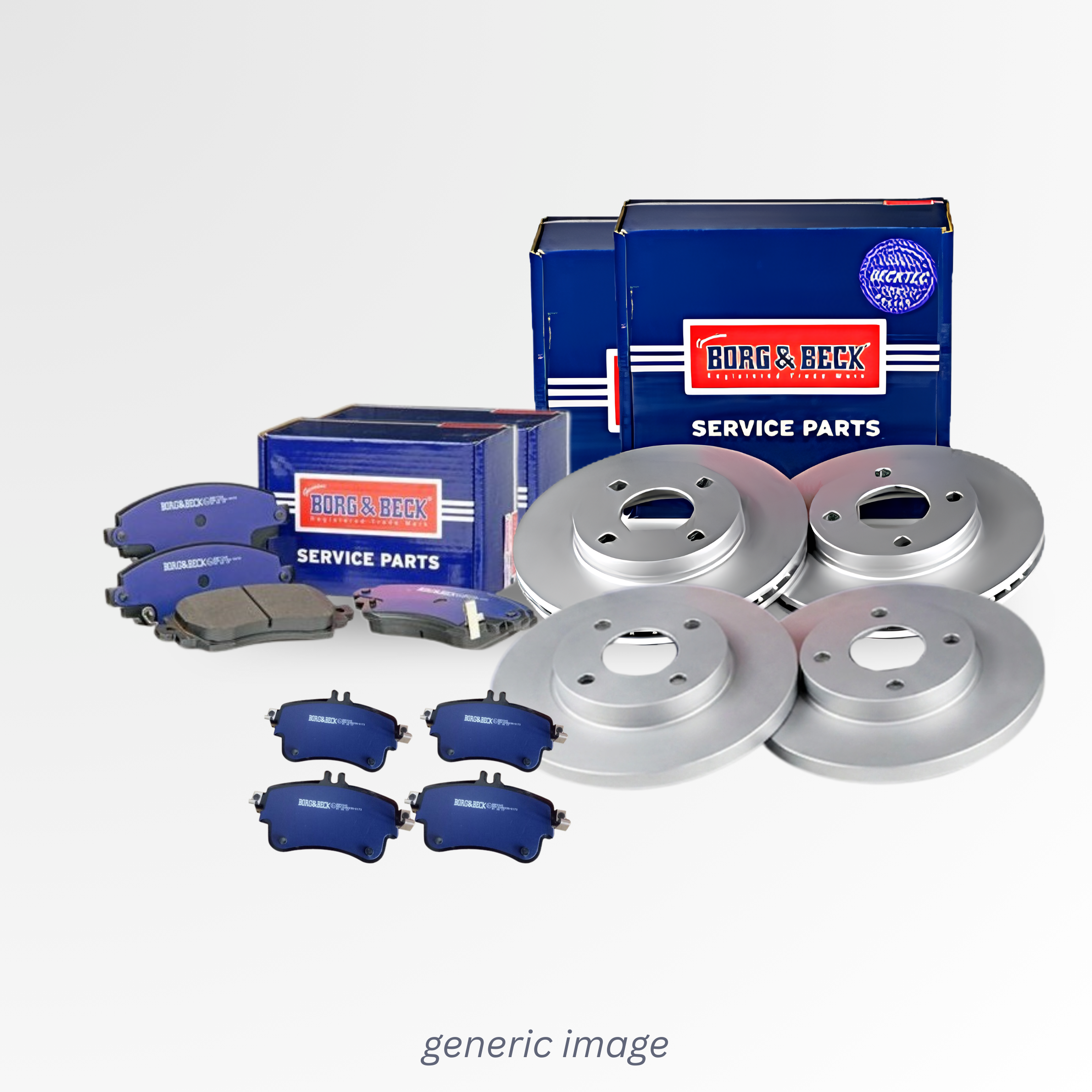 Borg & Beck Front & Rear Brake Discs & Pads fits Audi A3 1996-2003 1.8