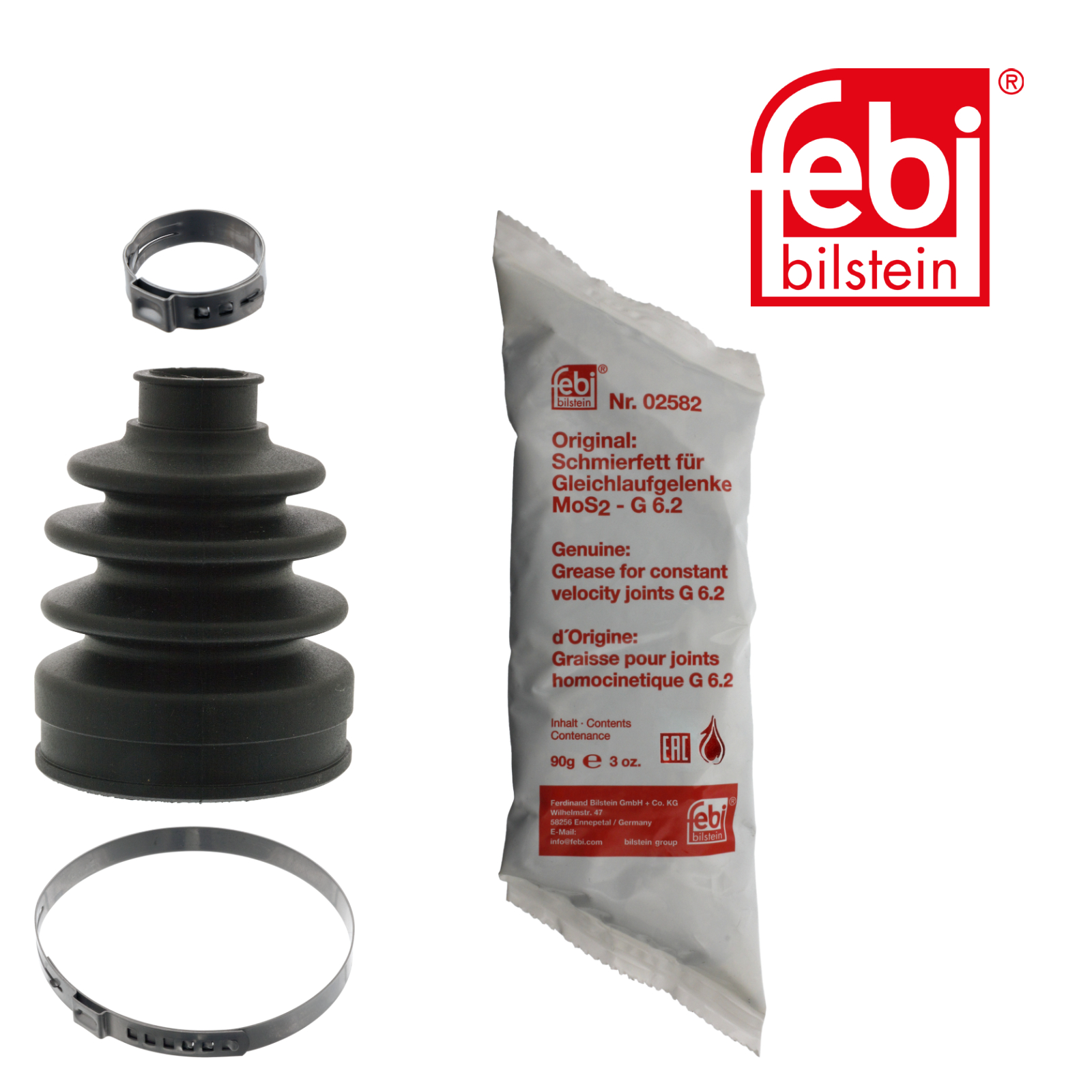 Febi Drive Shaft Bellow Kit Front Rubber 100197