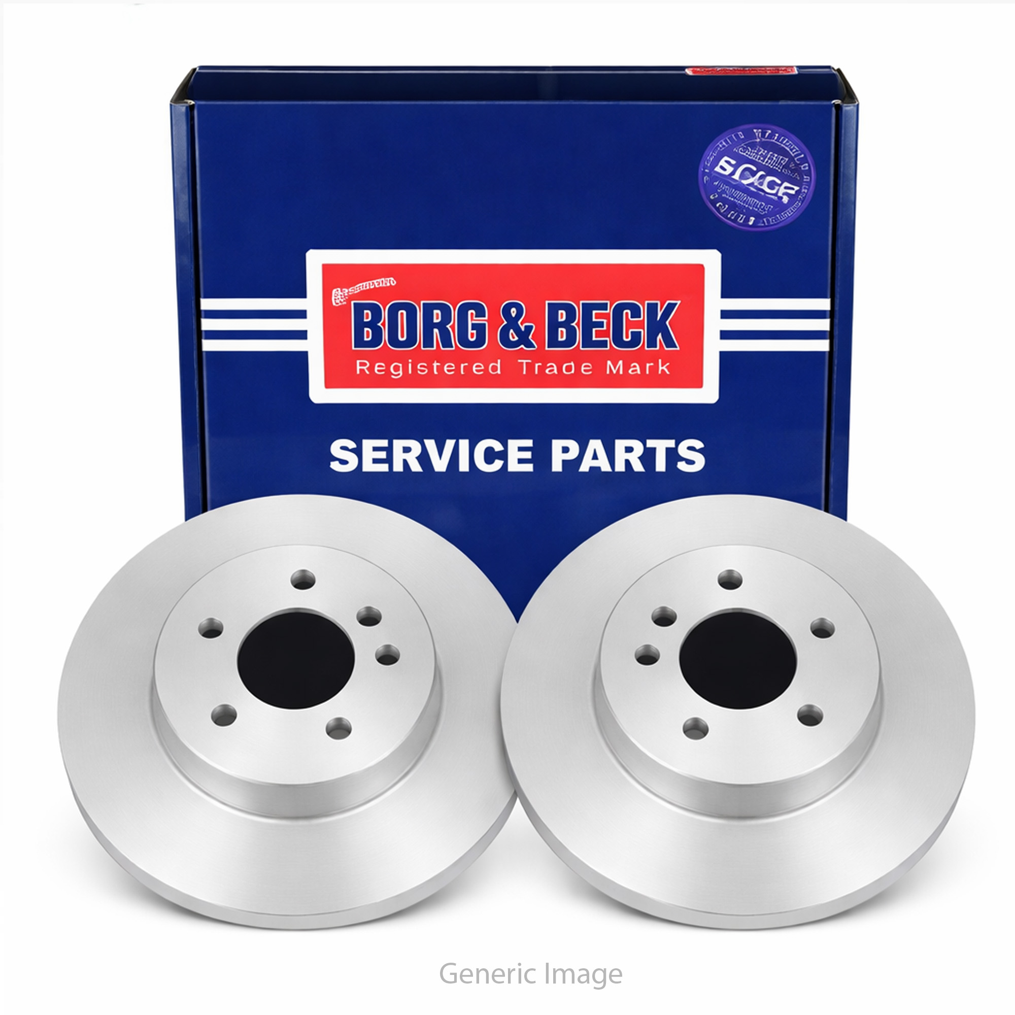 Borg & Beck 2 x Solid Brake Discs fits BMW 5 1995-2003