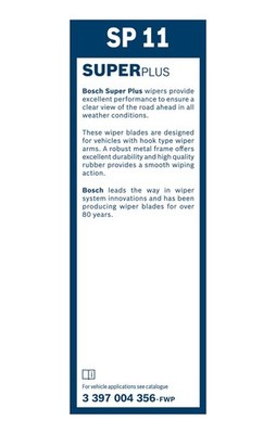 Bosch Conventional Wiper Blade 280mm — SP11 fits Austin Allegro I 1973-1984