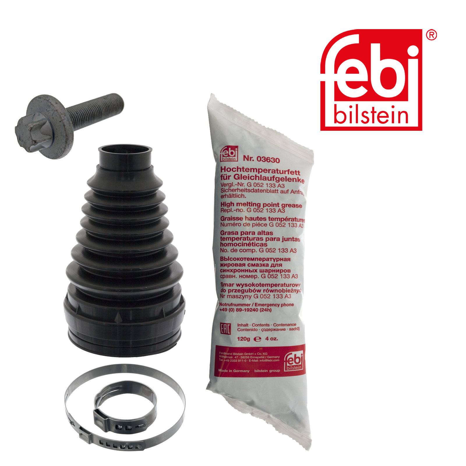 Febi Drive Shaft Bellow Kit transmission sided Thermo 100192