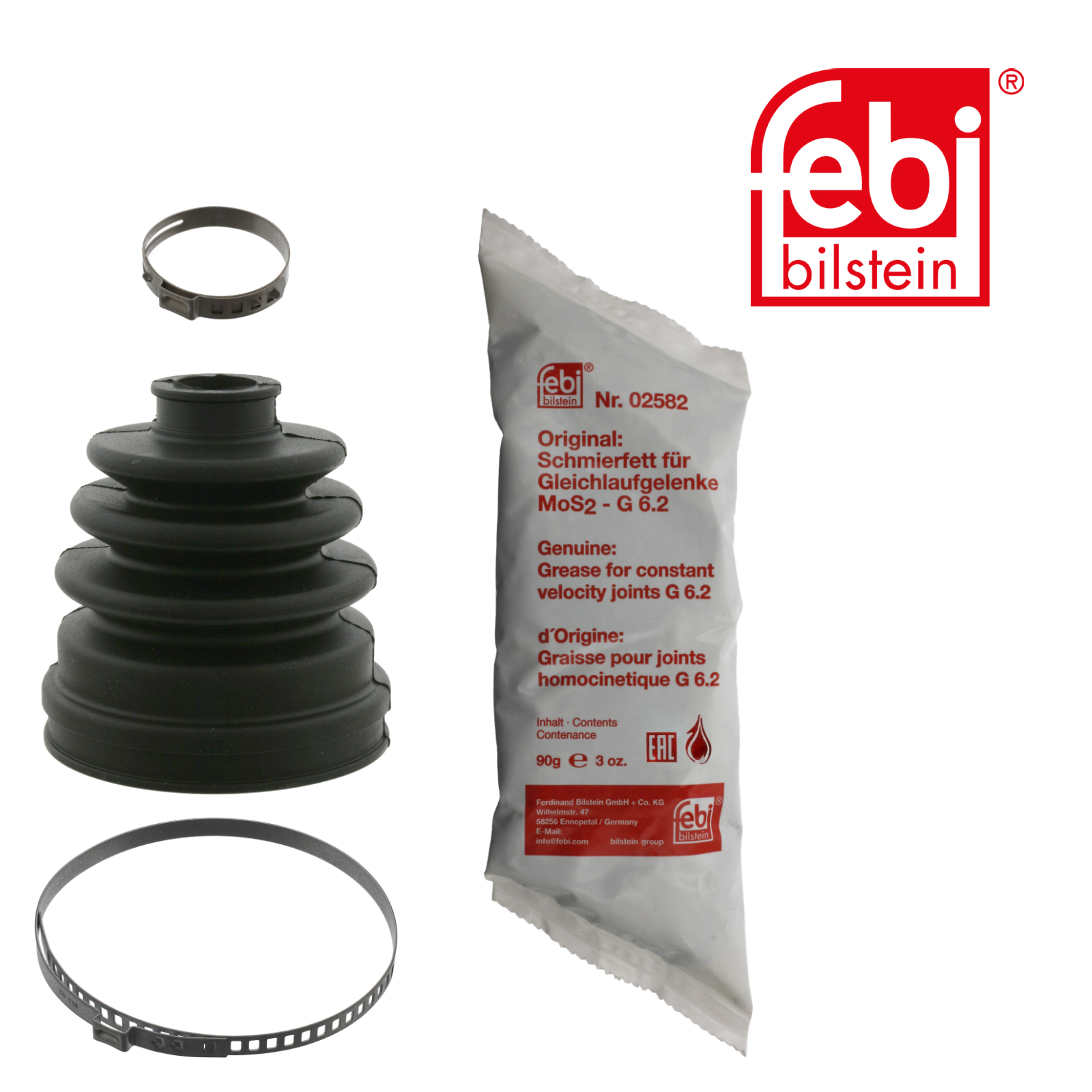 Febi Drive Shaft Bellow Kit transmission sided Rubber 18775