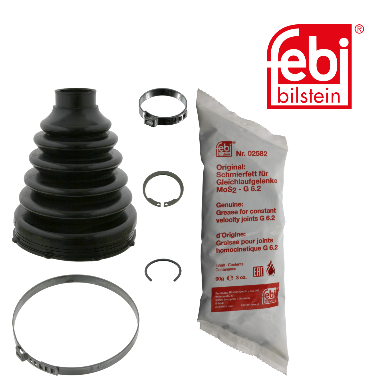 Febi Drive Shaft Bellow Kit transmission sided Thermoplast 24031