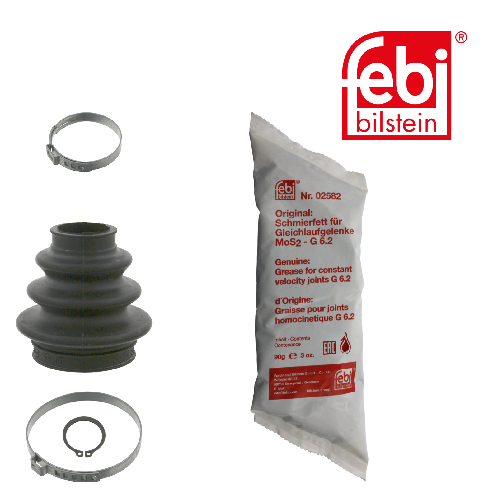 Febi Drive Shaft Bellow Kit Wheel Side Polychloroprene (Neoprene) 26829