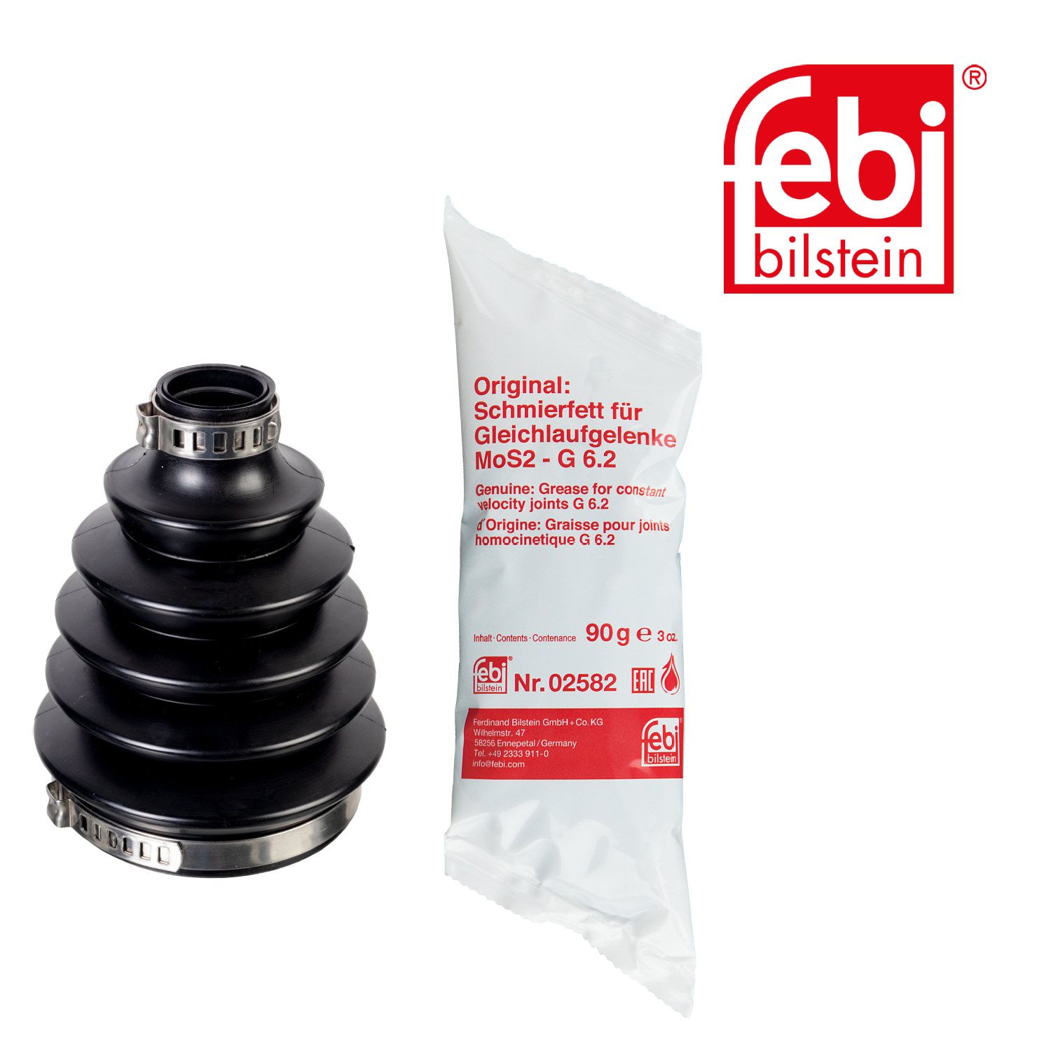 Febi Drive Shaft Bellow Kit Front Thermoplastic polyester elas 176119