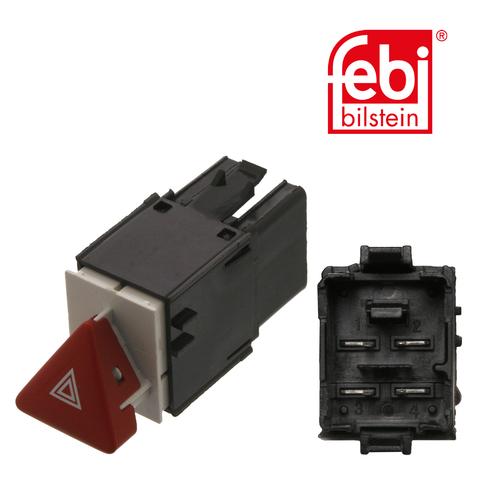 Febi Hazard Warning Light Switch 4 Connectors Plastic 38625