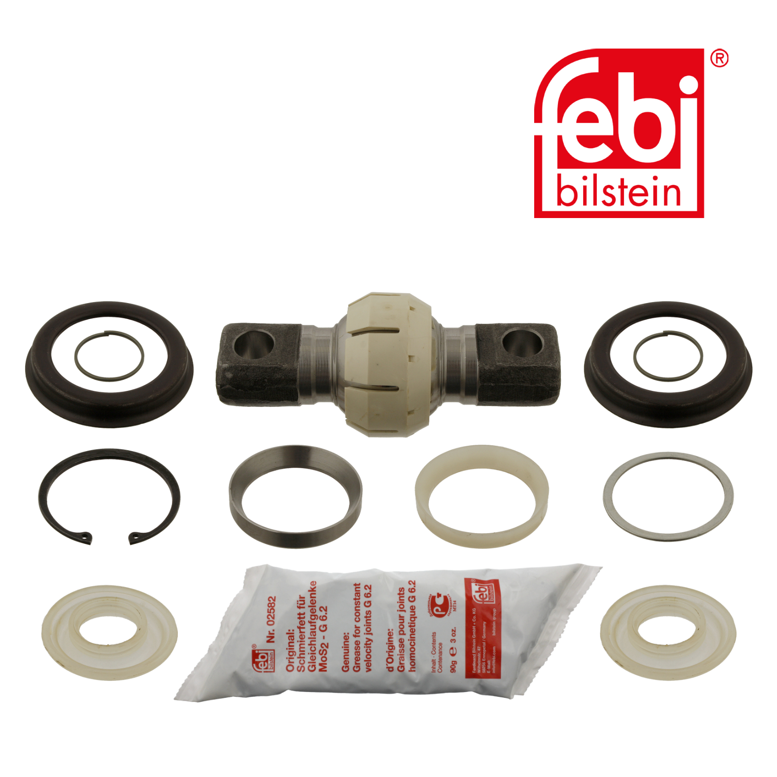 Febi Guide Strut Repair Kit OD Thick non-steered trailing axle 06413