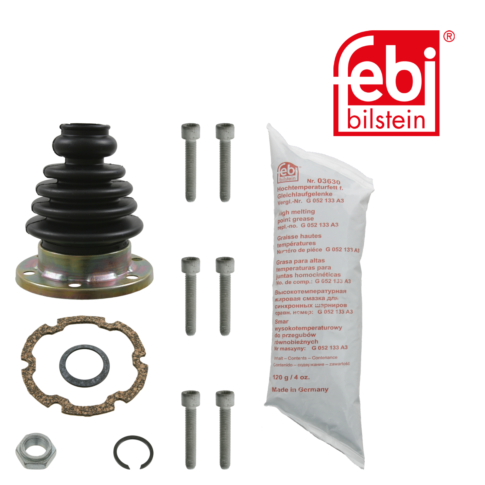 Febi Drive Shaft Bellow Kit Front Rubber 03635