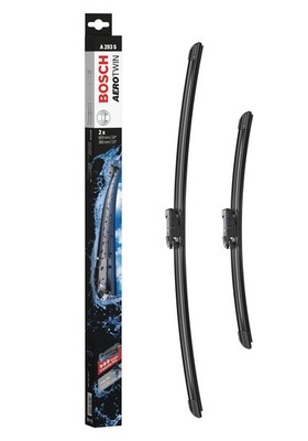 Bosch Aerotwin Wiper Blade Set 600mm + 380mm — A293S fits Baic BJ30 2024 on 1.5