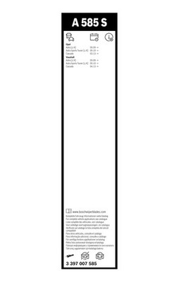 Bosch Aerotwin Wiper Blade Set 680mm + 625mm — A585S fits Opel Astra J 2009-2018