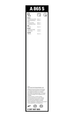 Bosch Aerotwin Wiper Blade Set 800mm + 700mm — fits Citroën C4 Grand Picasso II