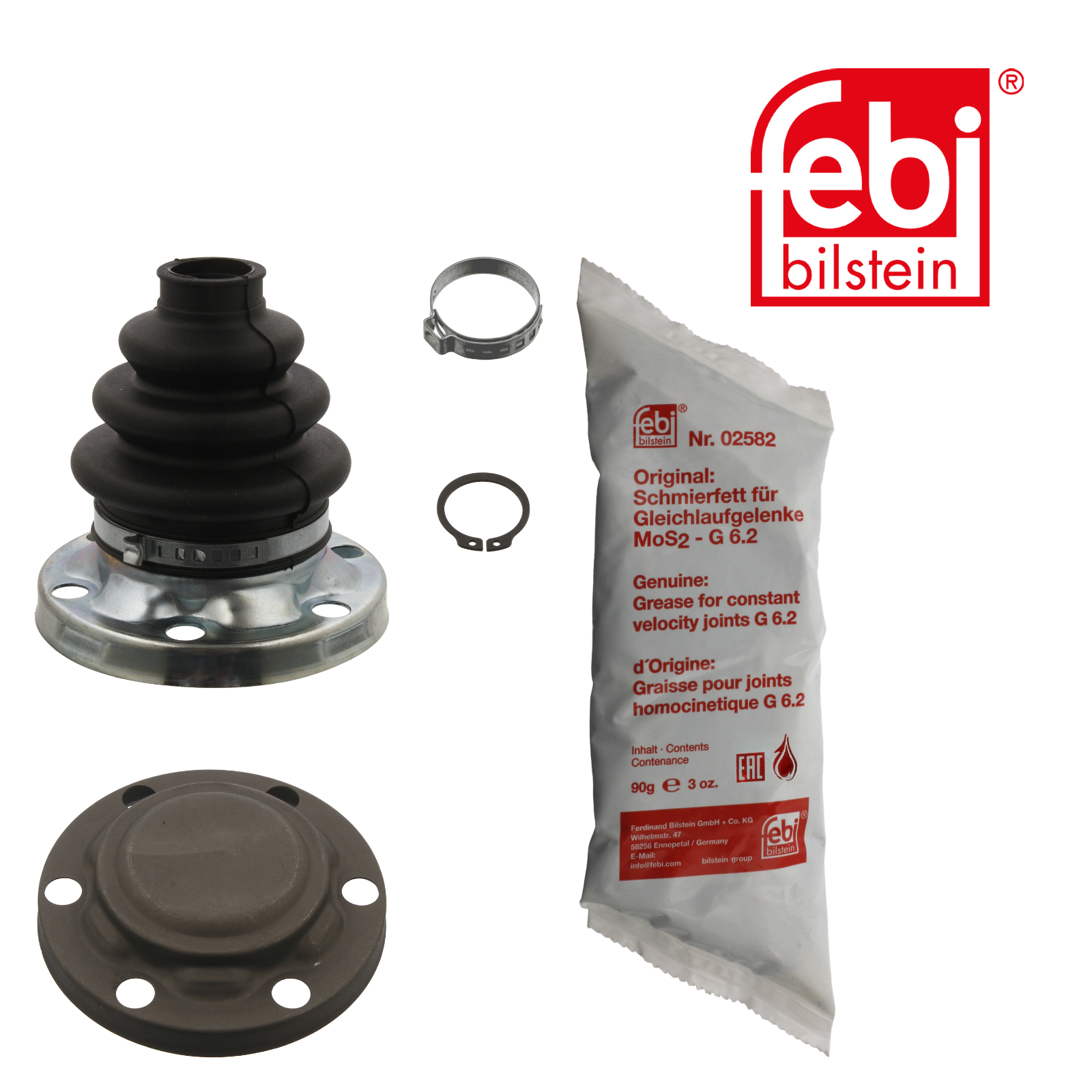 Febi Drive Shaft Bellow Kit Rear Rubber 36550