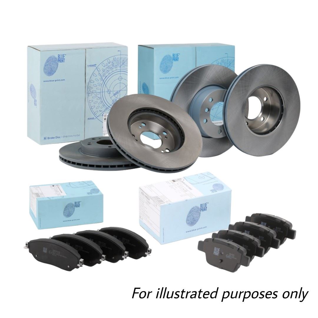 Blue Print Front & Rear Brake Discs & Pads fits Mitsubishi Lancer VII 2000-2013