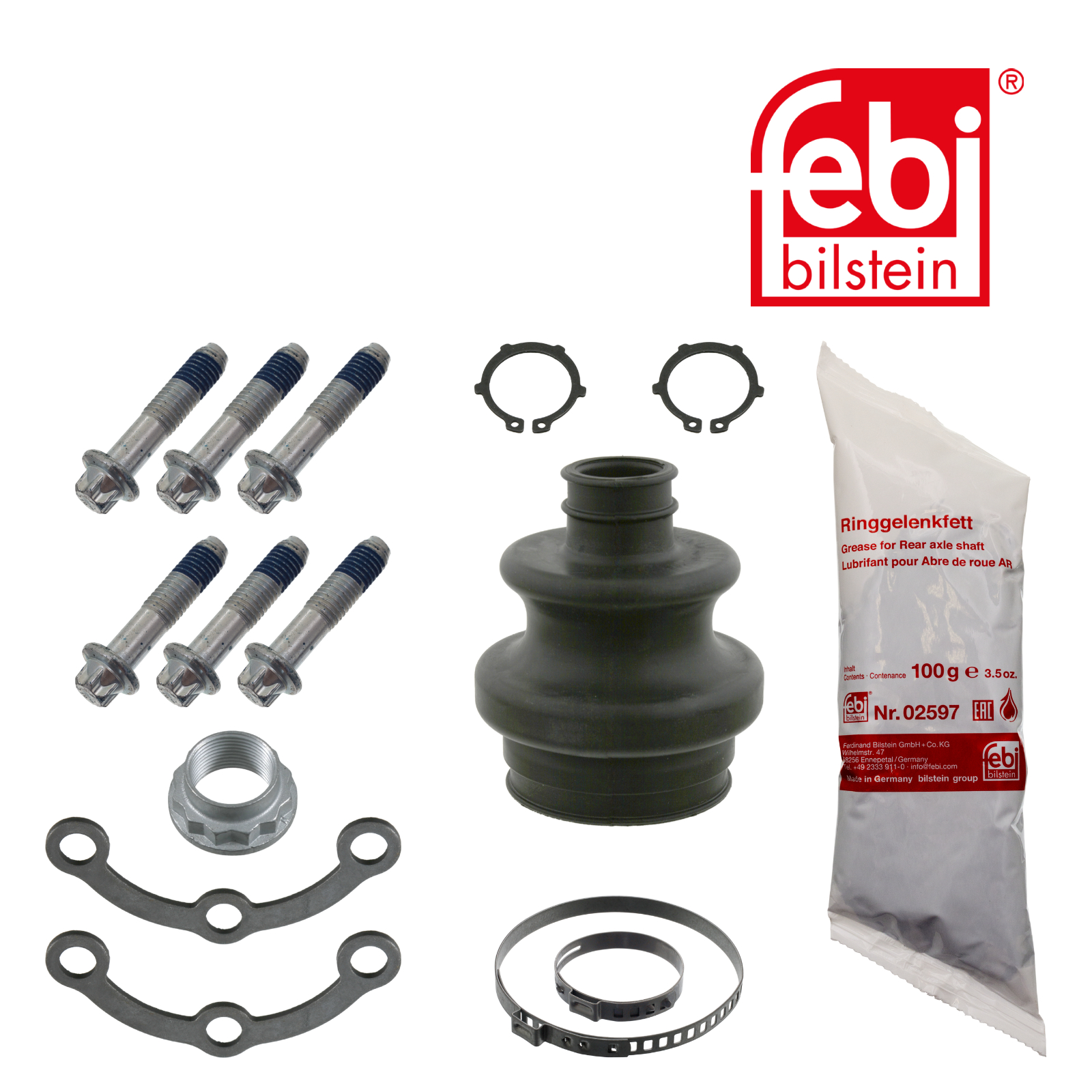Febi Drive Shaft Bellow Kit transmission sided Rubber 24184