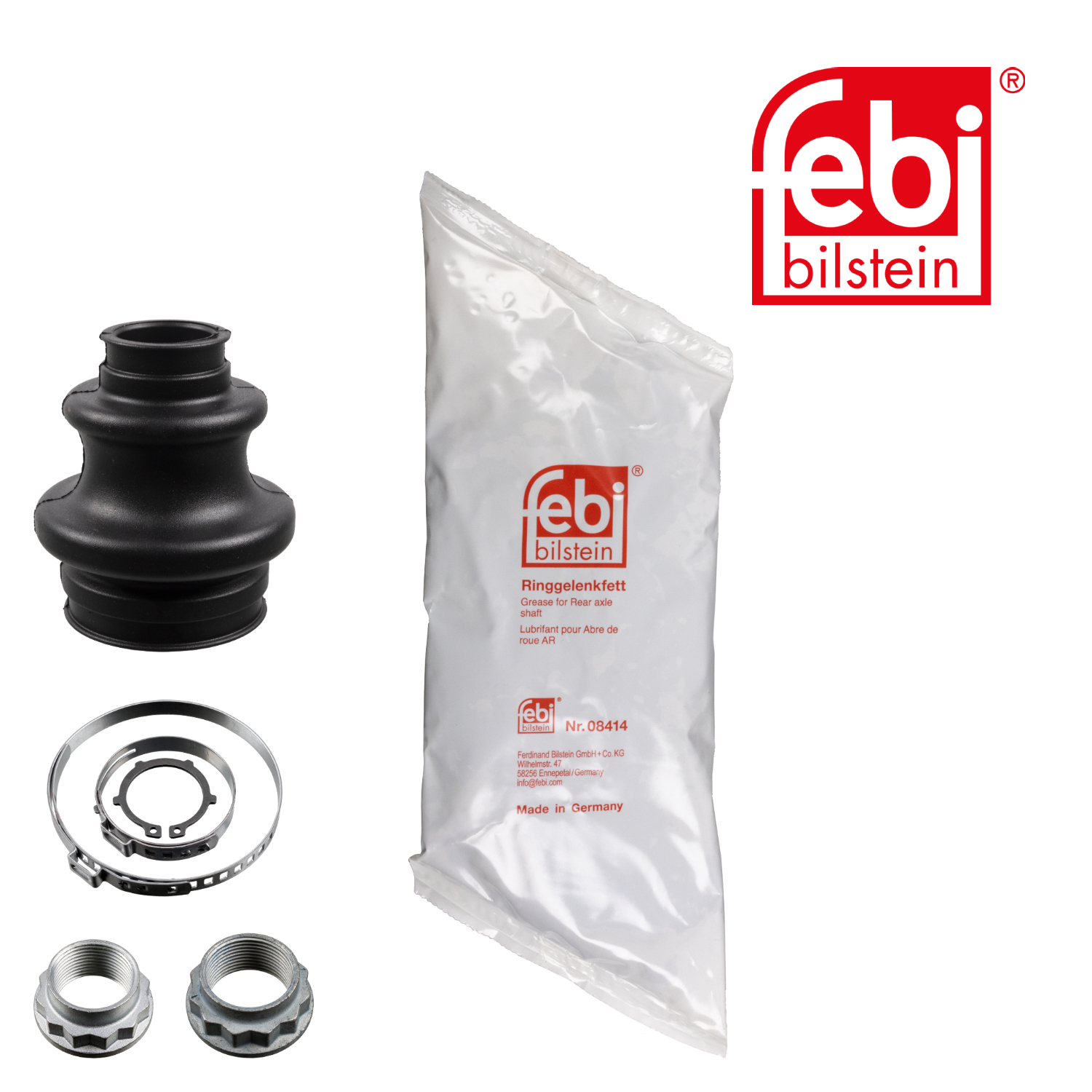 Febi Drive Shaft Bellow Kit Rear Rubber 36513