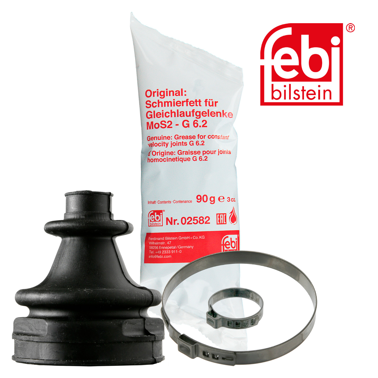 Febi Drive Shaft Bellow Kit transmission sided Rubber 01112