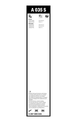 Bosch Wiper Wiper Blade Set 650mm + 650mm — A035S fits Porsche Cayenne 2007-2018