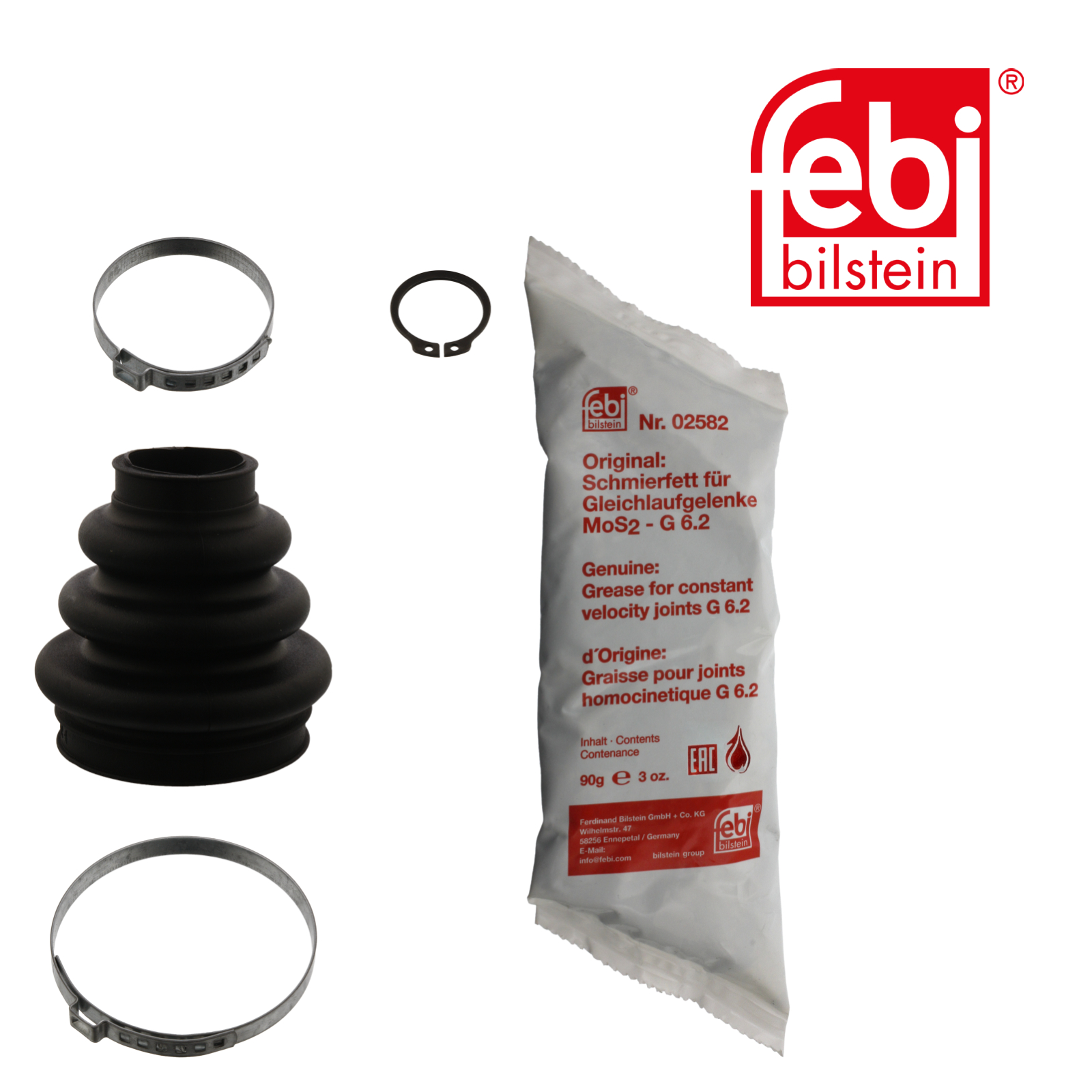 Febi Drive Shaft Bellow Kit Wheel Side Rubber 37136